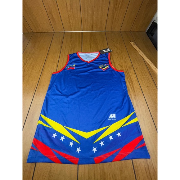 New Arrival Other - Venezuela Olympic Team Sleeveless Jersey Tank Top Blue Medium